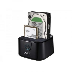 Docking station adj hdd2.5/3.5 max8tbbk double clonazione usb 3.0 sata