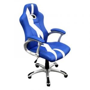 Atlantis land triton k51 sedia da gaming per pc seduta imbottita blu-bianco