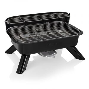 Princess barbecue ibrido da tavolo elettrico 2000w e carbone 44×28.5 cm smontabile nero