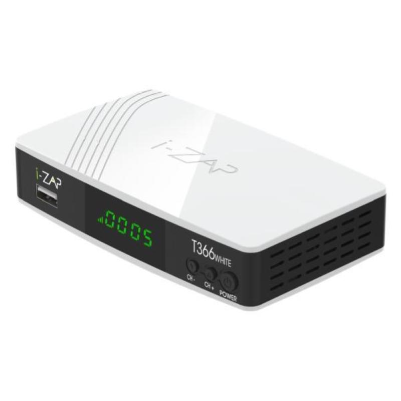 I-zap t366 white decoder digitale terrestre dvb t2 hdmi-scart usb-ethernet