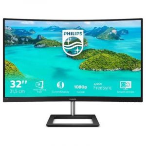 Philips 322e1c gaming monitor curvo da 32“, fhd led va adaptive sync 75 hz, hdmi, display port, vga, flicker free, low blue, nero