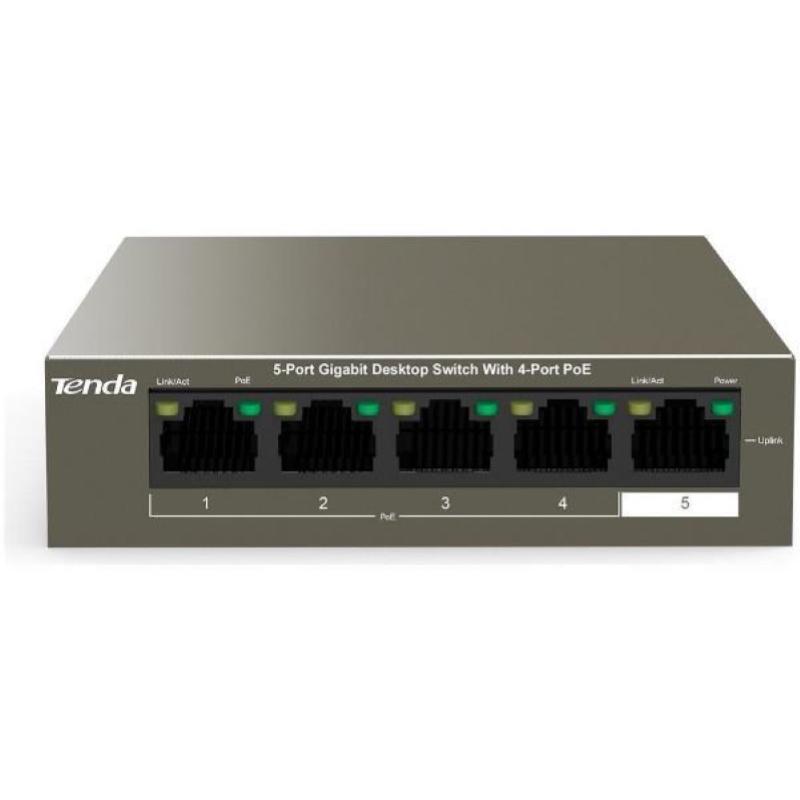 Tenda teg1105p-4-63w5p switch lan gigabit desktop 10-100-1000m 4 porte supporto poe