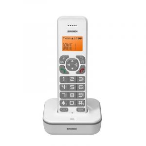 Brondi bravo star cordless ampio display 50 memorie id chiamante vivavoce bianco-grigio