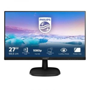 Philips 273v7qjab v line 27 led ips full hd 16:9 75hz 4ms contrasto 1.000:1 vga hdmi display port altoparlanti incorporati nero