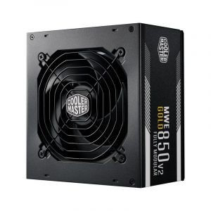 Cooler master mwe 850 gold v2 alimentatore completamente modulare (spina ue) – alimentatore 80 plus gold da 850w, cavi piatti neri, ventola hdb da 120mm, soglia alta temperatura