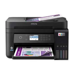 Epson ecotank et-3850 stampante a4 (stampa, copia, scansione) adf, display ldc, usb, wi-fi direct, ethernet, epson smart panel, airprint, serbatoi flaconi alta capacita`, fronte-retro, nero
