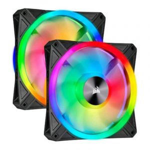 Corsair icue ql140 rgb ventola con led rgb da 140 mm 68 led rgb regolabili singolarmente fino a 1.250 giri/min silenziosa smorzatori in antivibrazione confezione doppia con lighting node core