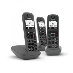 Gigaset as490 trio tris cordless display 2“ vivavoce rubrica nero