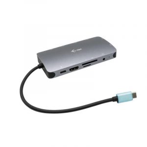 I-tec c31nanodockvgapd metal usb-c nano dock hdmi-vga con lan e power delivery 100w