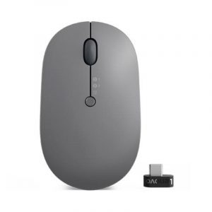 Lenovo go multi-device mouse ambidestro wireless a rf + bluetooth ottico 5 tasti 2400 dpi grigio