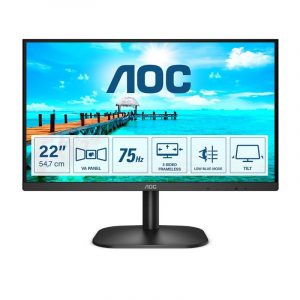 Aoc 22b2da 21.5 led basic-line full hd 1920 x 1080 4ms 75 hz hdmi vga hub usb altoparlanti incorporati nero