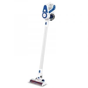 Polti forzaspira slim sr90b scopa elettrica senza fili ricaricabile con doppia funzione tecnologia ciclonica autonomia fino a 40 min parcheggio verticale bianco/blu