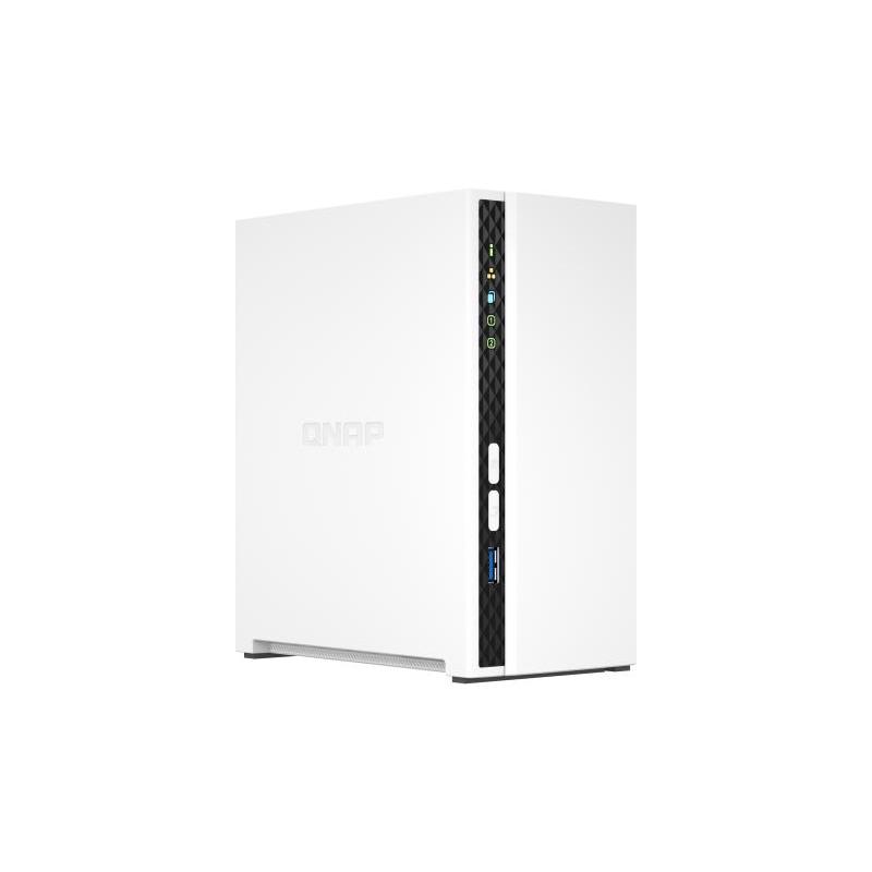 Qnap ts-233 nas chassis tower arm 4c 2.0ghz ram 2gb-2 bay hdd/ssd 2.5/3.5-1xrj-45 white