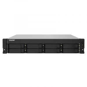 Qnap ts-832pxu-rp nas chassis rack 2u annapurna labs al324 1.7ghz ram 4gb-8 bay hdd/ssd 2.5/3.5-2 slot sfp+ 2xrj-45 black