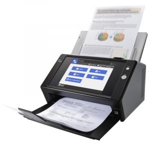 Fujitsu n7100e scanner a4 adf duplex display led touch screen adf duplex lan gigabit ethernet 25 ppm/50 ipm 600 x 600 dpi nero
