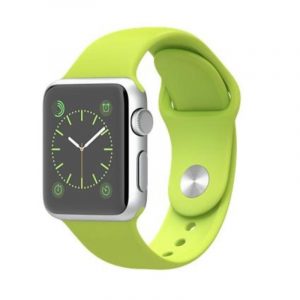 Apple watch sport cassa 38mm alluminio silver cinturino green garanzia europa