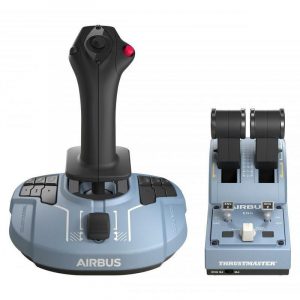 Thrustmaster sidestick e quadrante manetta airbus repliche ergonomiche sala 1:1 nero azzurro