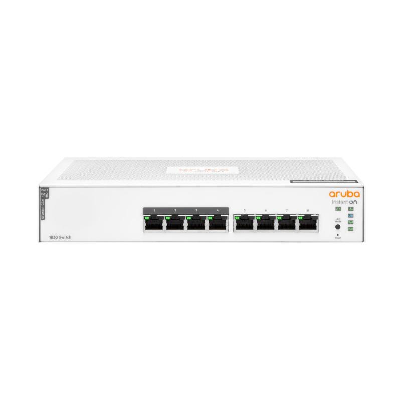Hp enterprise aruba instant on 1830 8g 4p class4 poe 65w gestito l2 gigabit ethernet 10-100-1000 supporto power over ethernet 1u