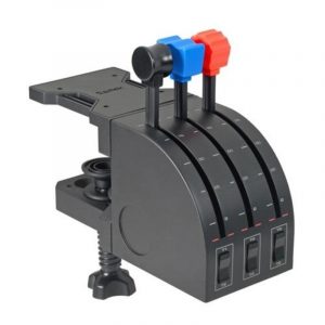 Logitech g saitek pro leve assiali per quadrante acceleratore di volo professionale 9 ?comandi programmabili 3 leve extra base montaggio regolabile 3 interruttori a 2 vie usb pc