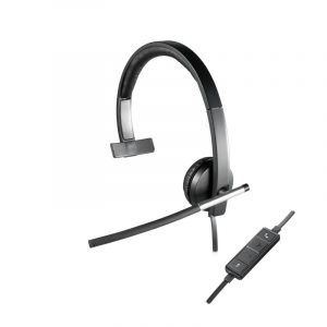 Logitech h650e mono cuffia monoaurale con microfono cavo 2.2mt connettore usb colore nero