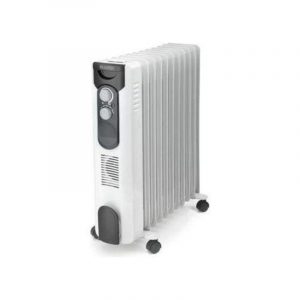 Splendid radiatore a olio 2500w 2 livelli potenza + eco ruote bianco
