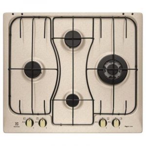 Electrolux rgg6243lon piano cottura a gas da incasso 4 fuochi acciaio smaltato sabbia