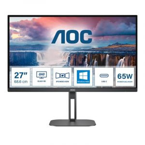Aoc v5 q27v5n 27 led ips quad hd 16:9 75hz 4ms freesync premium pro hdmi displayport altoparlanti incorporati black