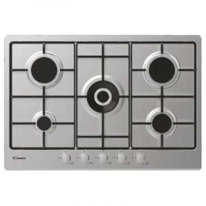 Candy cdoy7w4x piano cottura da incasso a gas in acciaio 5 fuochi 75 cm inox