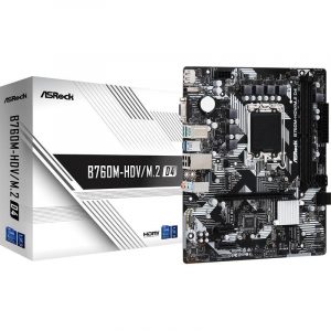 Asrock b760m-hdv/m.2 d4 intel b760 lga 1700 micro atx 1xpcie4.0x16 hdmi dp d-sub 4xsata3r m.2 usb3.2 gblan
