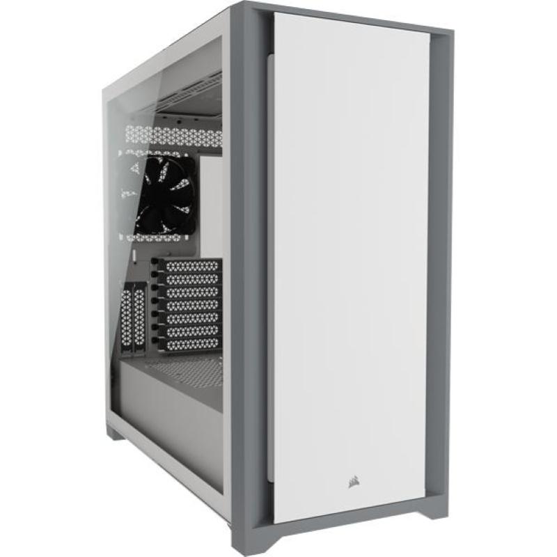 Corsair 5000d case middle tower minitx matx atx vetro temperato no power due ventole da 120 mm incluse bianco