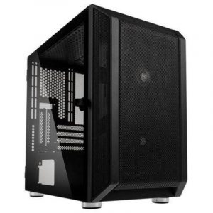 Kolink citadel mesh mini tower case panello laterale in vetro temperato micro-atx e mini-itx nero