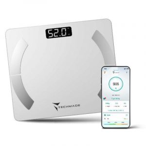 Techmade bilancia pesapersone smart digitale 180kg bianca