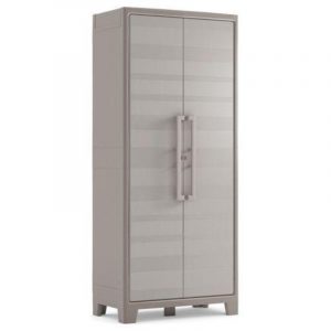 Keter armadio gulliver impermeabile beige 80x44x182 cm soluzione di stoccaggio versatile e resistente per interni ed esterni