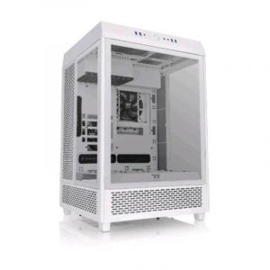 Thermaltake the tower 500 case midi tower atx eatx micro atx mini-itx pannelli laterali e frontale in vetro temperato 4-xusb-a 3.0 1xusb-c 2xventole 120mm snow white