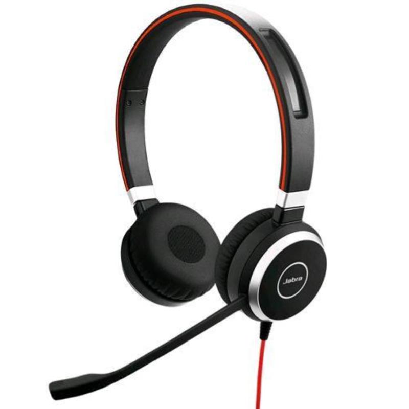 Jabra evolve 20 uc stereo cuffie con microfono over ear usb cancellazione del rumore comandi su filo nero