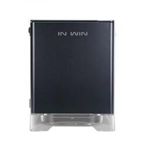 Inwin a1 rgb cube case mini tower mini itx alimentatore 600w 80 plus bronze incluso pannello in vetro temperato black