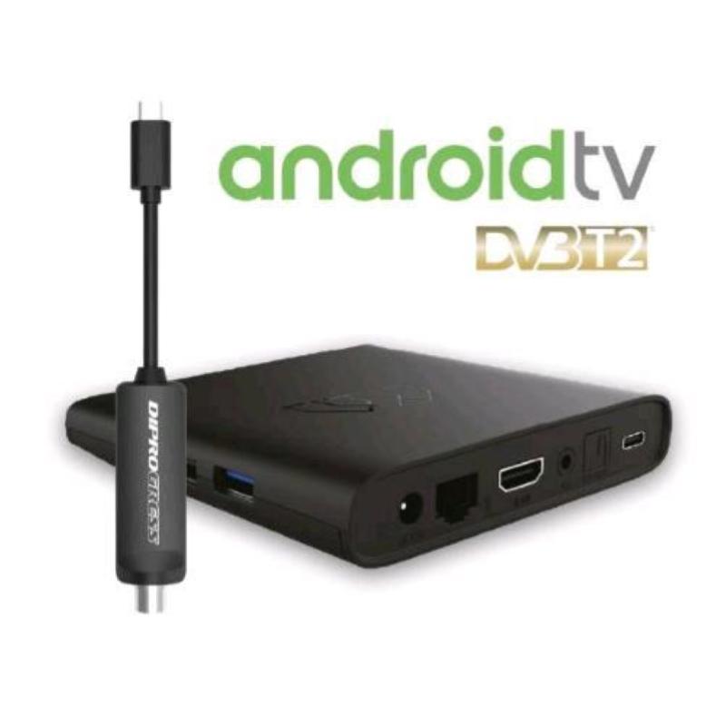 Diprogress homaticst decoder digitale terrestre dvb-t2 hevc android tv certificato google