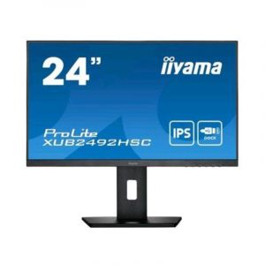 Iiyama prolite xub2492hsc-b5 23.8 led ips full hd 16:9 75hz 4ms contrasto 1.000:1 flicker free blue light hub hdmi displayport usb-c pd 65w altoparlanti incorporati nero