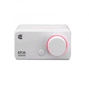 Epos sennheiser gsx 300 - scheda audio esterna per pc - scheda audio stereo e surround 7.1 ad alta risoluzione - manopola del volume led, pulsante smart personalizzabile snow edition