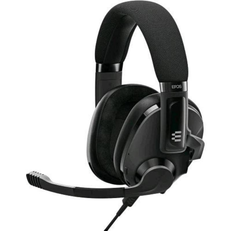 Epos sennheiser h3 hybrid cuffie gaming ad acustica chiusa bluetooth cuffie con microfono cavo usb-a e jack 3,5 mm per pc e console - doppio microfono leggere e multipiattaforma nero