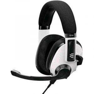 Epos sennheiser h3 hybrid cuffie gaming ad acustica chiusa bluetooth cuffie con microfono cavo usb-a e jack 3,5 mm per pc e console – doppio microfono leggere e multipiattaforma white
