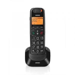 Brondi telefono cordless bravo bright black tasti grandi display suonerie polifoniche tasto boost