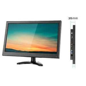 Monitor 13.3 hd per telecamere display led hdmi-vga-bnc-usb-av