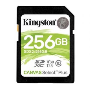Kingston canvas select plus scheda di memoria sd – sds2-256 gb, class 10 uhs-i