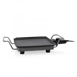 Princess piastra elettrica da tavolo 1900w in lega d`alluminio 28x28 cm termostato regolabile nero