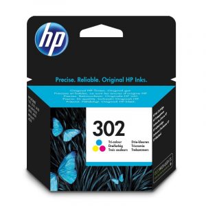 Hp 302 f6u65ae cartuccia originale per stampanti a getto di inchiostro, compatibile con deskjet 1110, 2130 e 3630, hp officejet 3830 e 4650, hp envy 4520, tricromia
