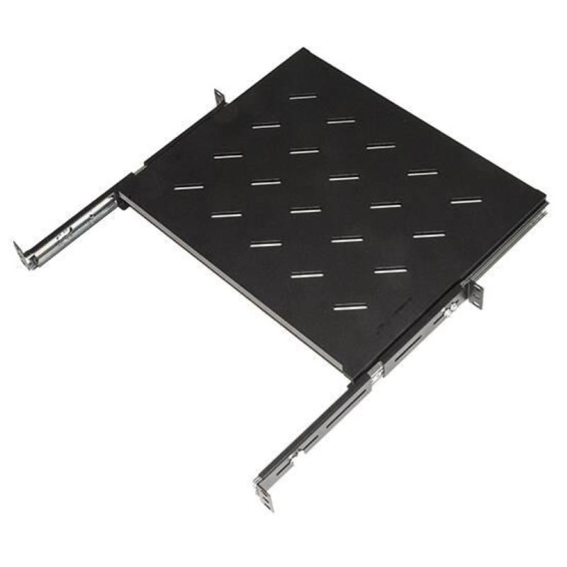 Link ripiano universale per armadio rack estraibile su binari telescopici 1 unita` nero 350mm.