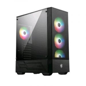 Msi mag forge 112r case midi tower atx micro-atx mini-atx pannello laterale in vetro temperato 2xusb-a 3.2 1xuscita audio 1xingresso microfono 4xventole 120mm argb black