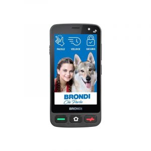 Brondi amico smartphone pocket 4g 4 tasti fisici tasto sos controllo remoto doppia fotocamera black