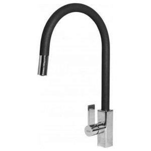 Elleci mkkrap86 rain plus miscelatore monocomando con canna girevole e doccetta estraibile modern nero 86